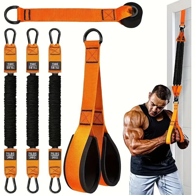 Resistance Rope Puller Sit-up Assist Multifunctional Home Fitness Elastic Band Arm Strength Training Device Assist Strap