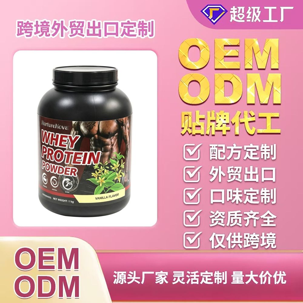 跨境出口TK热销健身Whey Protein Powder乳清蛋白粉1kg香草味