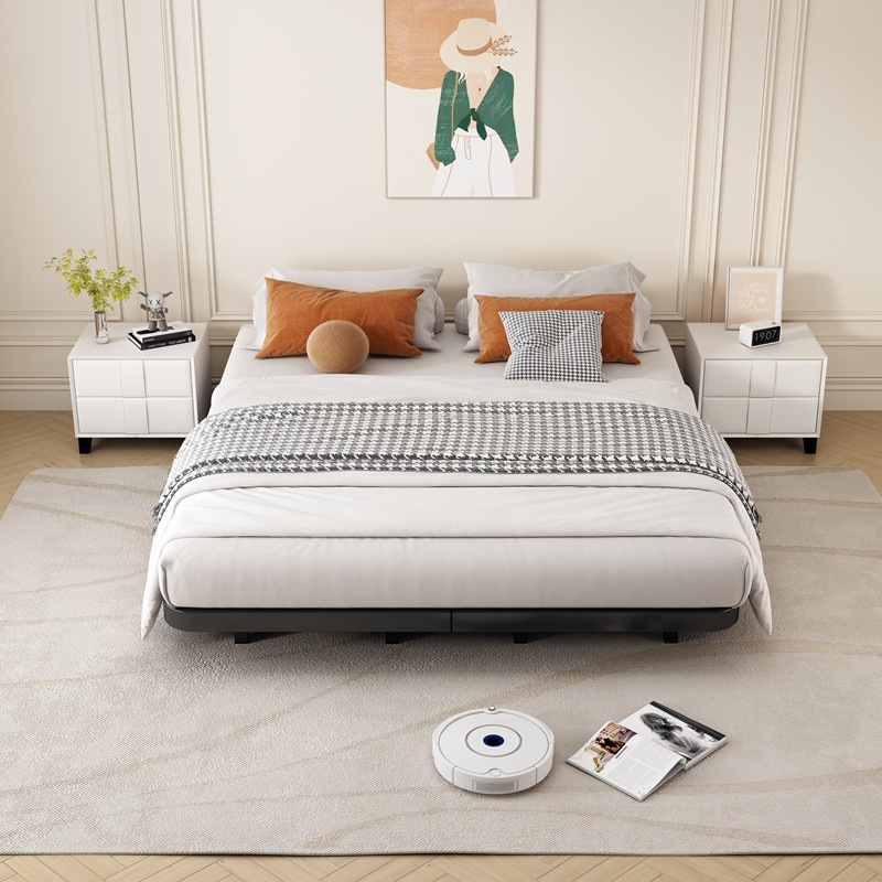 Metallbett 1,5 m 1,8 m, verstärkt, geräuscharm, Schwebedesign - 1