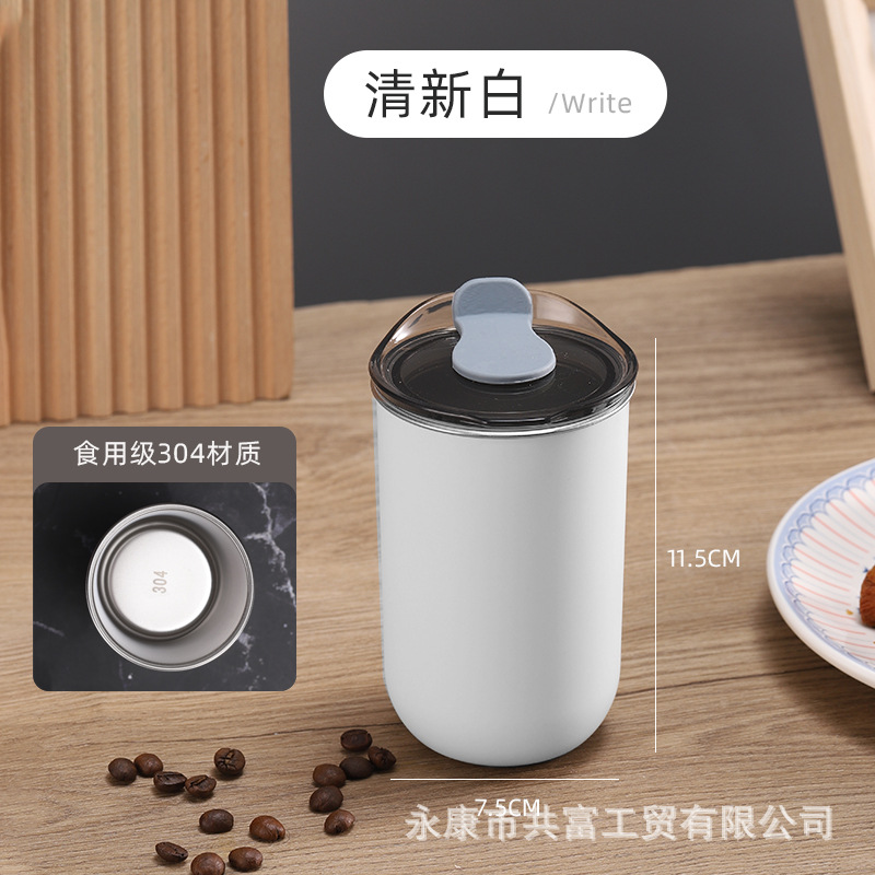 Lidded new fashion internet celebrity coffee cup, stainless steel interior, plastic exterior, mini small capacity pipette cup, home-style simple gargle storage container. - 10