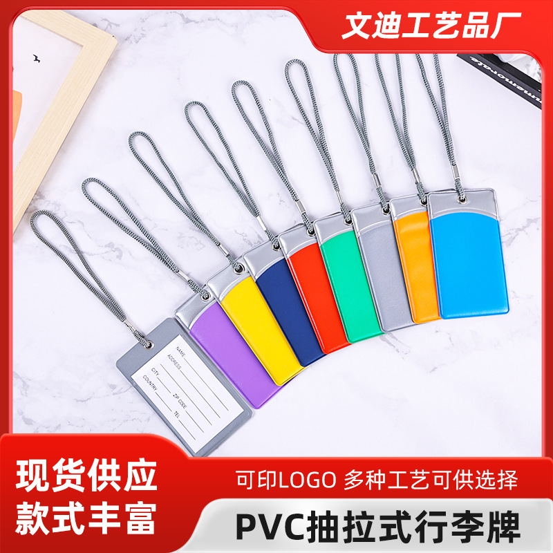 Çok Renkli PVC Bagaj Etiketi İpli Bilgi Kartlı