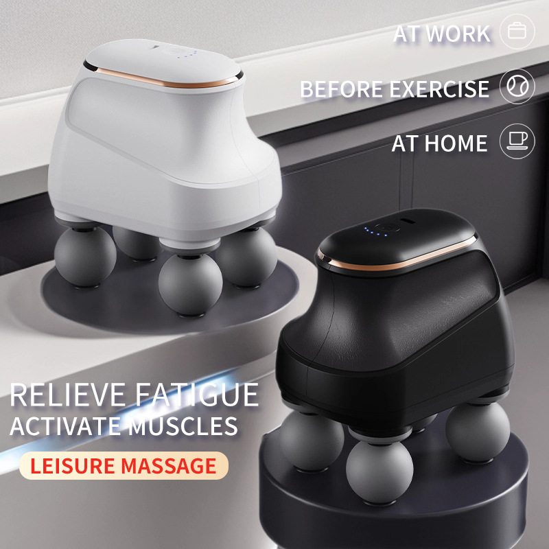 Rechargeable Four-Head Massage Gun, High-Frequency Percussion Massager