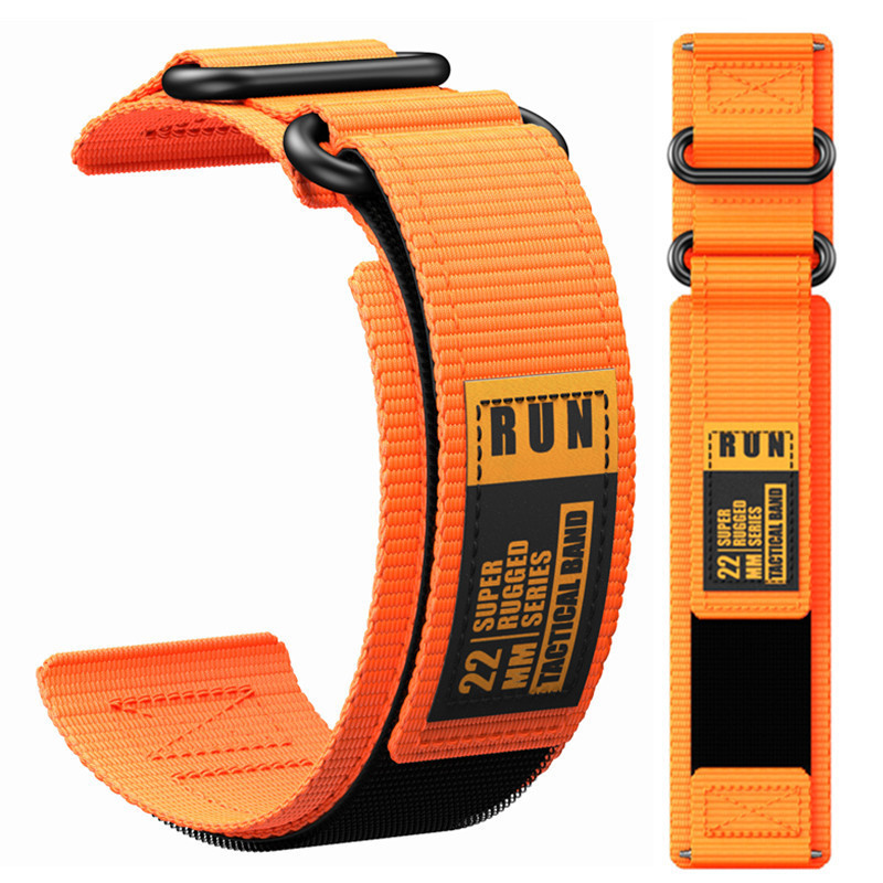 Garmin 22 mm Uyumlu Naylon Örgü Cırtlı Kordon, Huawei GT ve Samsung, 255/265
