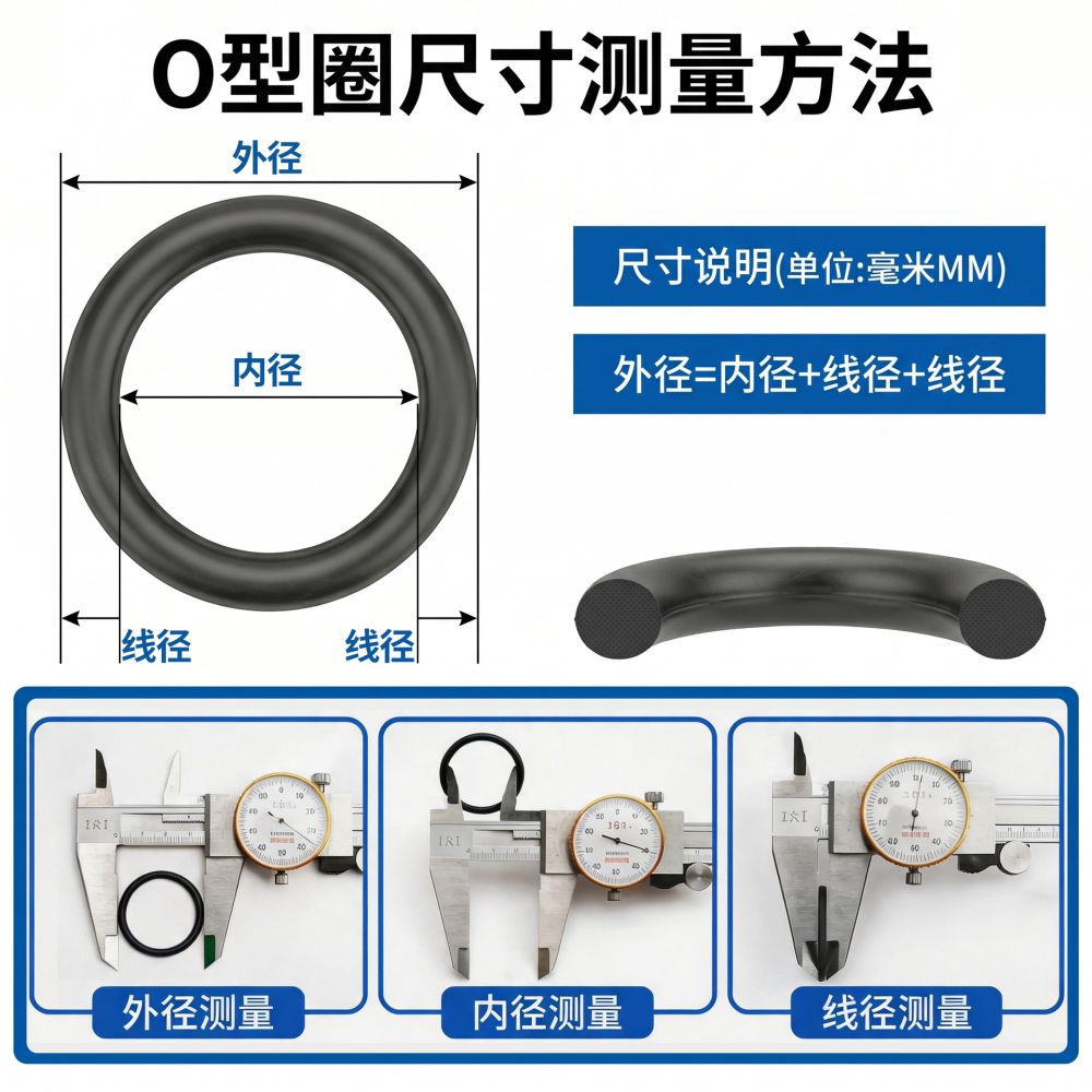 O-Ring-Dichtung 1,5 mm Schnurstärke, NBR-Nitrilkautschuk, öl- und temperaturbeständig