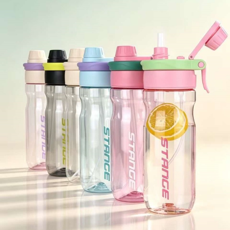 Summer High-Value Outdoor Large-Capacity Portable Sports Plastic Straw Cup Water Bottle Spray Bottle Unisex Student Customizable - 4