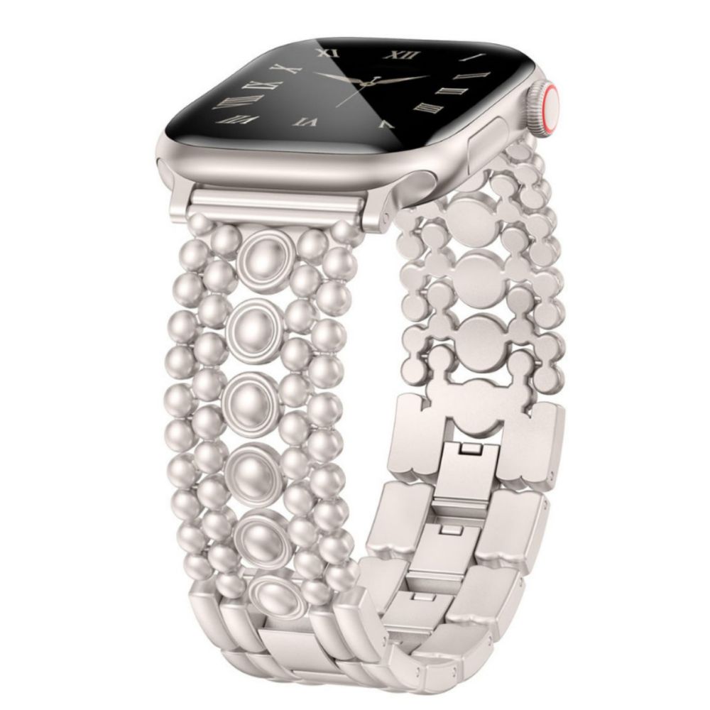 Compatible with iWatch Strap Series 11 Women's, Fashionable and Beautiful Metal Strap Design, Adjustable Rivet, Cross-Border