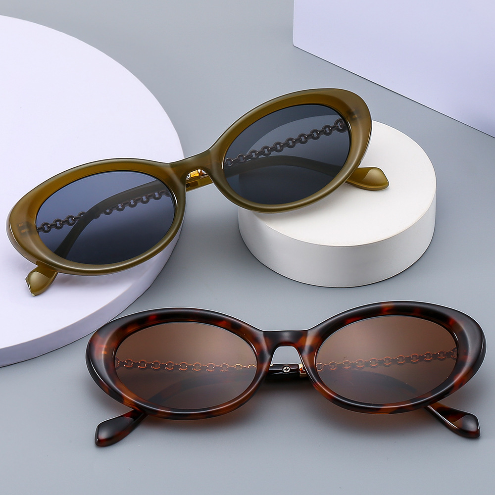 Retro Small Oval Sunglasses for Women, Fashion Style