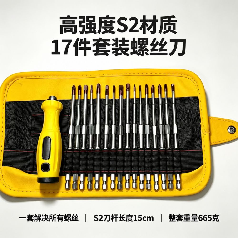 Schraubendrehersatz mit Magnet, Torx- und Schlitzköpfe - 1