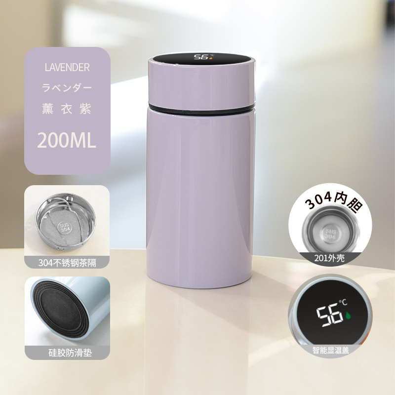 Intelligente Thermosflasche mit Temperaturanzeige, kompakt und tragbar, Edelstahl-Thermobecher, hoher ästhetischer Wert, mini süßer Thermowasserbehälter, personalisierbar. - 11