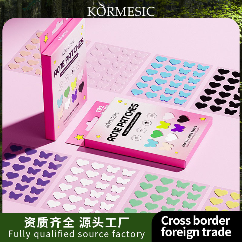 KORMESIC Butterfly Love Words Pimple Patch, гипоаллергенный плотно прилегающий патч от прыщей, производитель для внешней торговли, оптовая продажа