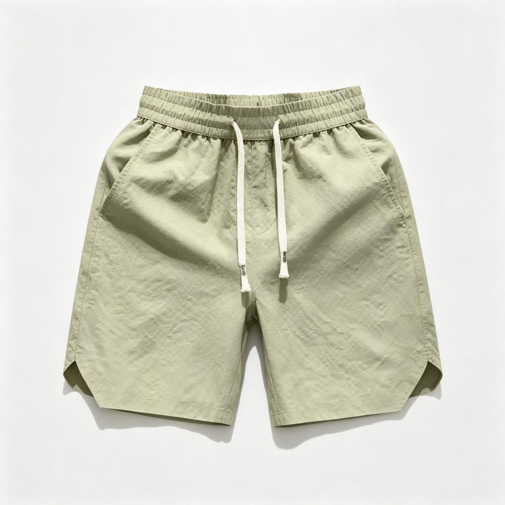 Herren-Sommershorts, einfarbige Sportshorts, feinkariert, Strandshorts