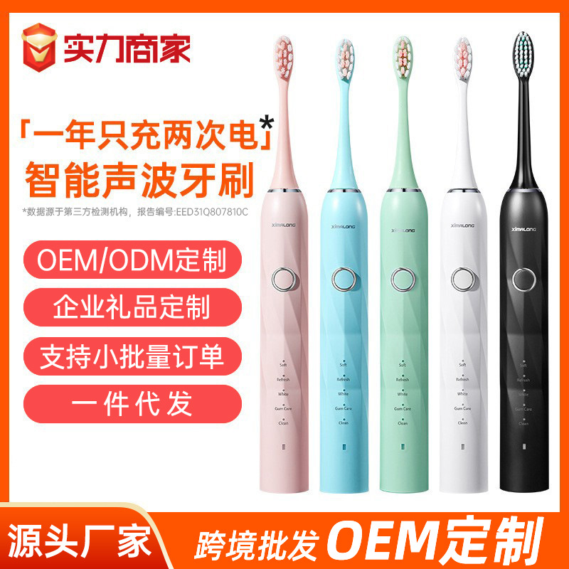 Adult Electric Toothbrush, Soft Bristles, IPX7 Waterproof