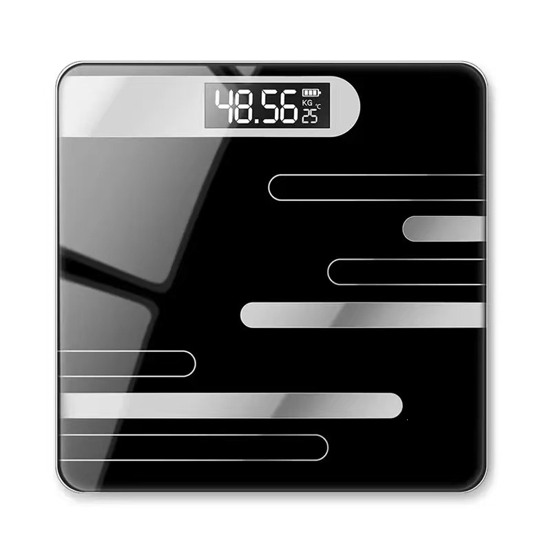 Digital bathroom scale rechargeable glass surface precise measurement