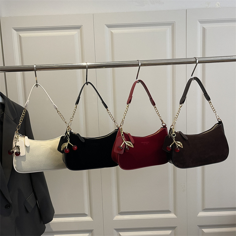 Damen Schultertasche in Wildleder-Optik, klein, großes Fassungsvermögen, 2025