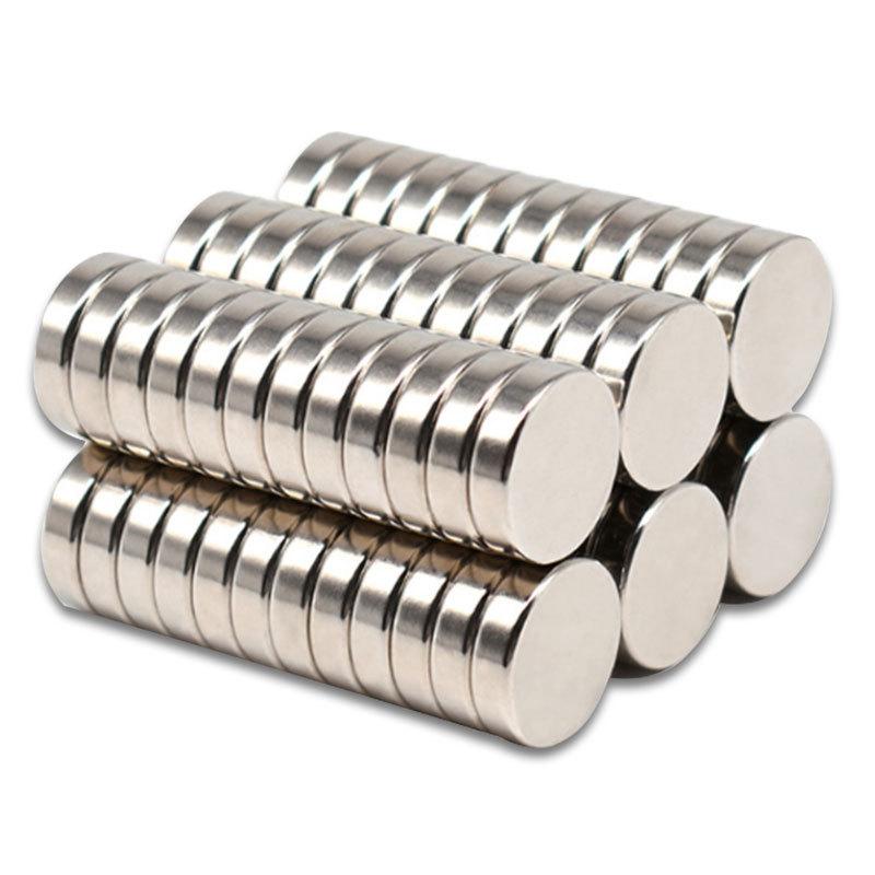 NdFeB Round Strong Magnet Nickel-Plated Zinc-Coated Rust-Proof Rare Earth Permanent Magnet for Toys, Bags, Sensors, Small Fridge Magnets