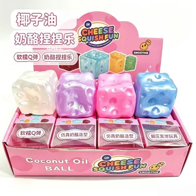 Realistic Cheese-Shaped Slow Rebound Stress Relief Toy