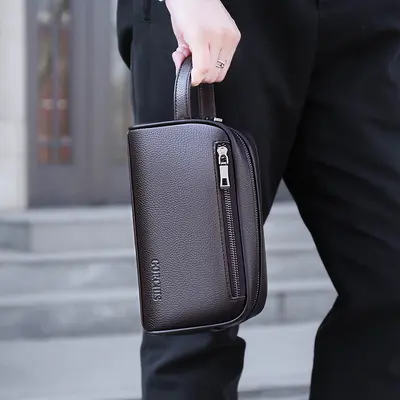 Soft Leather Multi-Pocket Large-Capacity Men's Business Handbag - 4