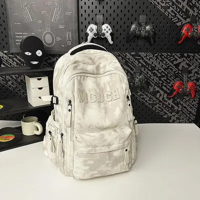Korean Style Student Backpack, Large Capacity, Air Cushion - 7
