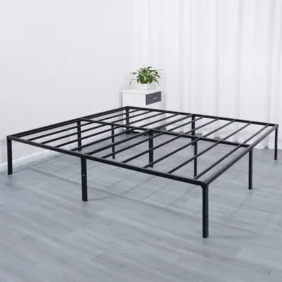 Double Metal Bed Frame, Headboard-Free, Removable, Silent
