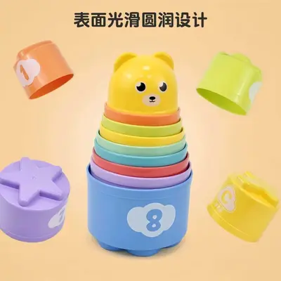 Early Education Block Set with Letter Matching, Number Stacking and Rainbow Tower - 7