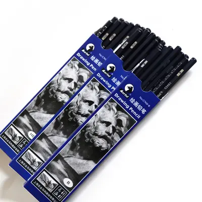 Marley 2B-14B Matte Drawing Pencil Set, Extra Thick Sketch