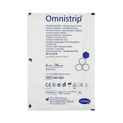 Omnistrip Dikişsiz Yara Bandı, Çocuklar İçin, Yara İzi Önleyici, Sezaryen