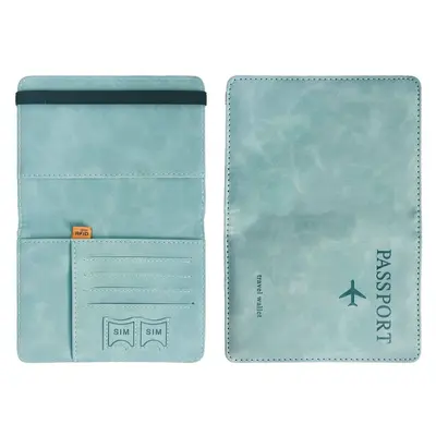 Sınır ötesi PU deri kartlık pasaportluk RFID pasaport çantası kılıfı Seyahat cüzdanı çok fonksiyonlu belge çantası toptan