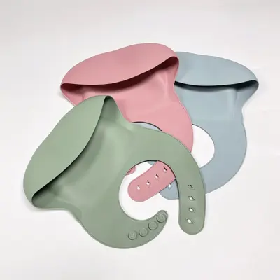 Silicone Baby Feeding Bib Food Grade 3D Portable