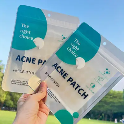 Invisible Hydrocolloid Acne Patches, Concealing, Transparent Round, Portable Pack - 2