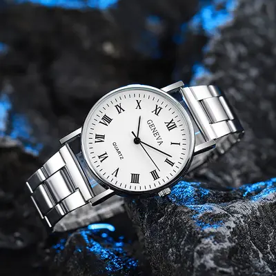 Geschenkuhren auf Lager, beliebte Herren-Großhandelsuhren, mit Edelstahlarmband, Schüler-Quarzuhren, spezielle Uhren für Prüfungen für Männer. - 8