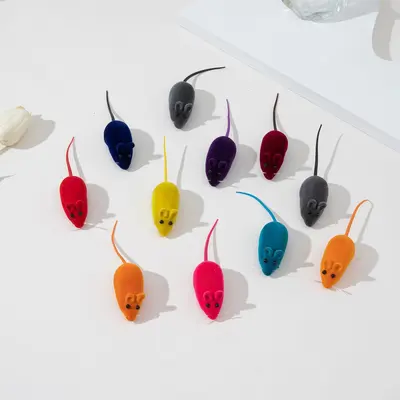 Squeaky Bite-Resistant Vinyl Mouse Cat Toy - 5