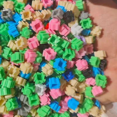8mm Square Connecting Small Building Blocks Children's DIY, Sold by Weight - 8