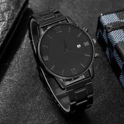 2025 grenzüberschreitender Außenhandel Herrenuhr Premium vielseitige Tageskalender Stahlarmband Quarzuhr Geschäftsuhr