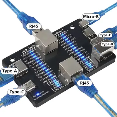 多功能数据线测试仪USB3.0数据线检测TypeC检测板安卓苹果快充线