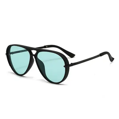 Retro Double-Bridge Large Frame Toad Sunglasses for Cycling - 13