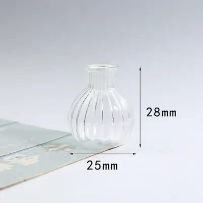 Mini Handmade Glass Vase for Eternal Flowers Desk Decor - 12