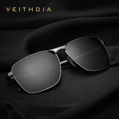 Men's Polarized Square Color-Changing Sunglasses, UV Protection - 4