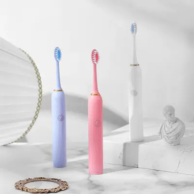 Adult Battery Electric Toothbrush, Ultra-Fine Nylon Bristles, Couple Set