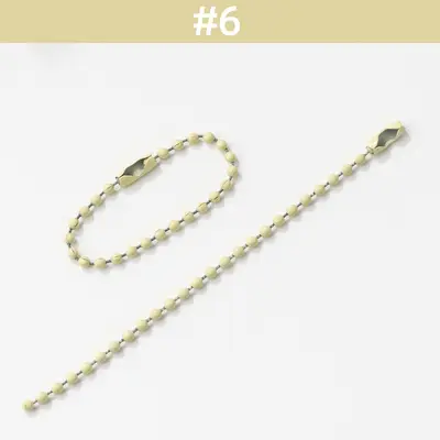 Macaron Colour Metal Bead Chain 2.4 mm for DIY Key Tags - 12
