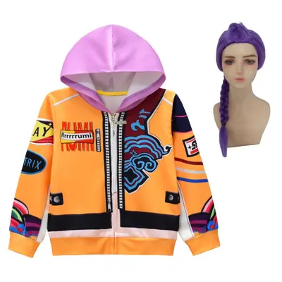 K-POP:2 Printed Girls' Zip Hooded Cardigan Jacket, Style 36331 - 8