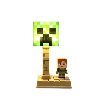 Minecraft Themed Glowing Night Light for Kids' Room and Desk