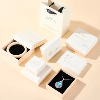 Fresh and Simple Jewelry Box Bracelet Necklace Packaging Box Gift Box Valentine's Day Gift Box Ring Earring Jewelry Box