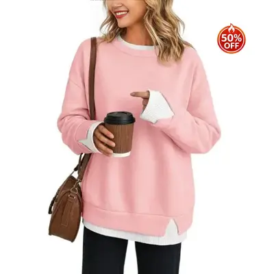 Damen Freizeit-Sweatshirt, lockere Passform, langärmlig