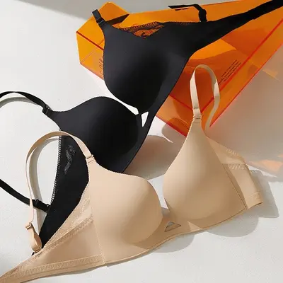 Duoqingmao Backless Bra for Small Chest, Gathering Seamless One-Piece