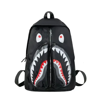 Unisex Daily Backpack with Graffiti Print for High School Students - 9