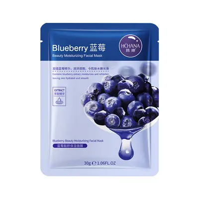 韩婵芦荟润肤美颜面膜 植物水果贴片面膜补水保湿厂家正品批发
