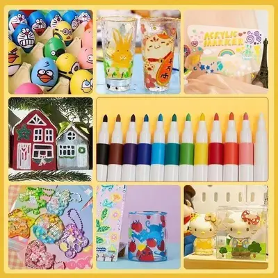 Acrylic marker pens water-based 60-color children's painting set