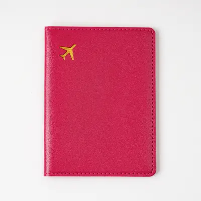 Passport holder, PVC leather, airplane design, multicolor - 7