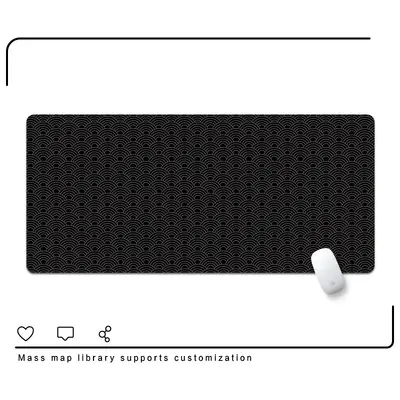 Japanese-Style Extra Large Black Gaming Mouse Pad, Keyboard and Desk Mat - 7