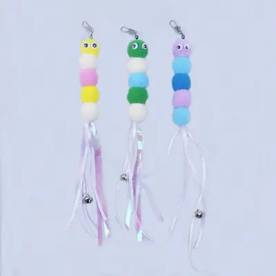 Cat Wand Replacement Heads, Butterfly and Mouse with Feathers - 2